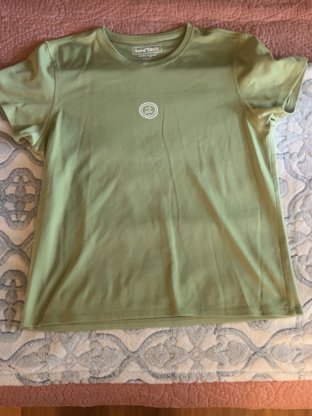 Life Is Good GoodTech Women's Short Sleeve Tee Olive Green